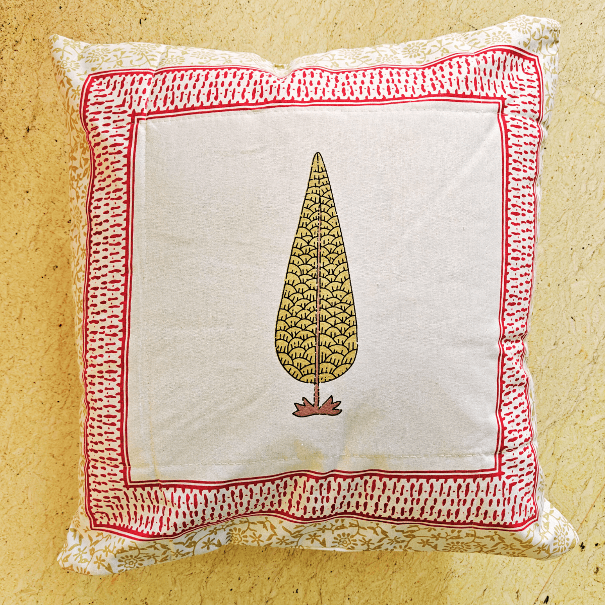 Isha Cushion Cover Set – 100% Cotton – 16" x 16" (Set of 5) - Coral Slub -